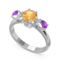 Three Stone Pear Taraggana Ring