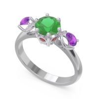 Three Stone Pear Taraggana Ring