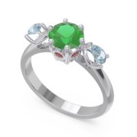 Three Stone Pear Taraggana Ring