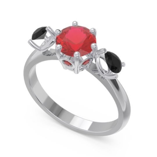 Three Stone Pear Taraggana Ring