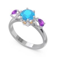 Three Stone Pear Taraggana Ring