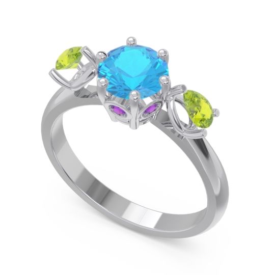 Three Stone Pear Taraggana Ring