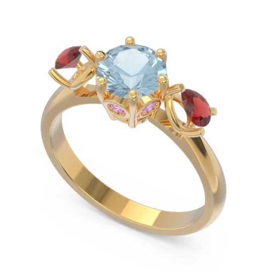 Three Stone Pear Taraggana Ring