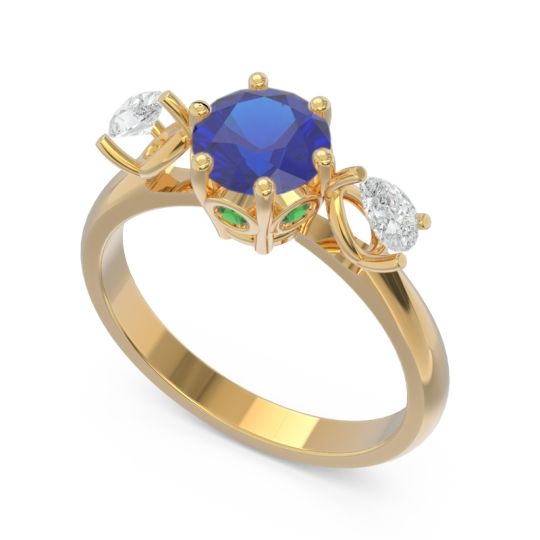 Three Stone Pear Taraggana Ring