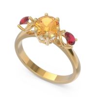 Three Stone Pear Taraggana Ring