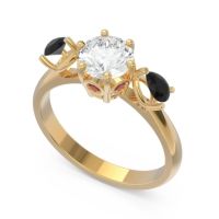 Three Stone Pear Taraggana Ring