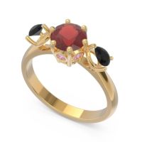 Three Stone Pear Taraggana Ring