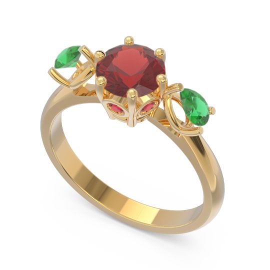 Three Stone Pear Taraggana Ring