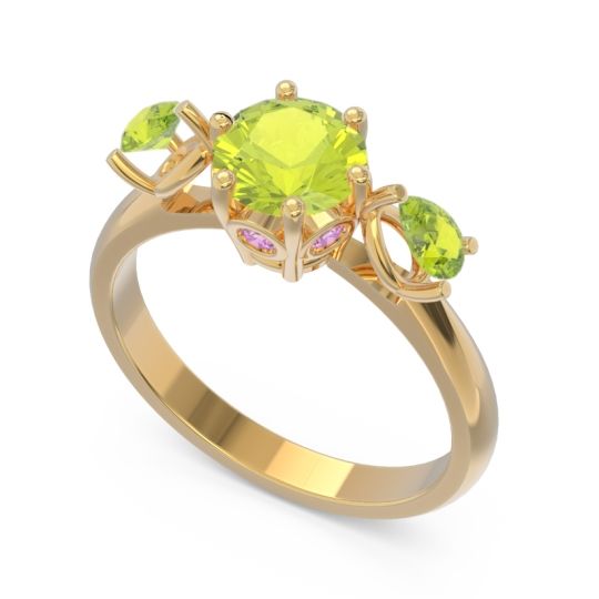 Three Stone Pear Taraggana Ring