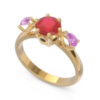 Three Stone Pear Taraggana Ring
