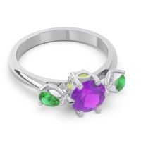 Three Stone Pear Taraggana Ring