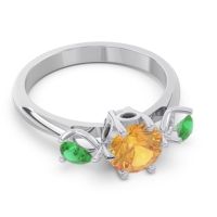 Three Stone Pear Taraggana Ring