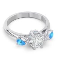 Three Stone Pear Taraggana Ring