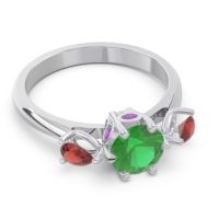 Three Stone Pear Taraggana Ring