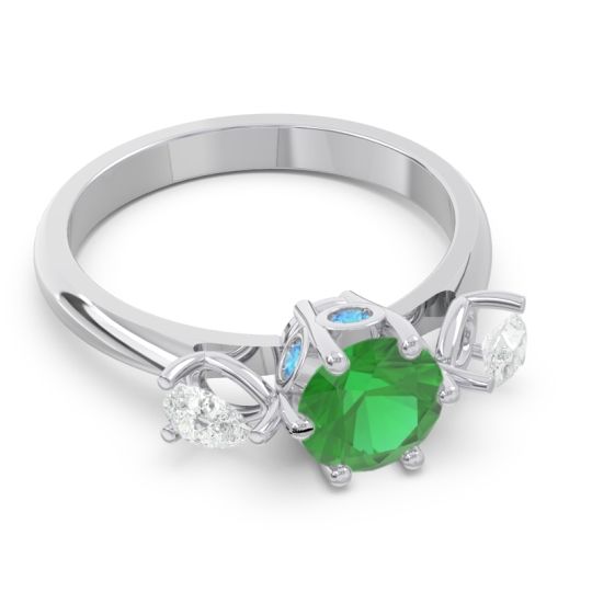 Three Stone Pear Taraggana Ring