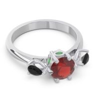 Three Stone Pear Taraggana Ring