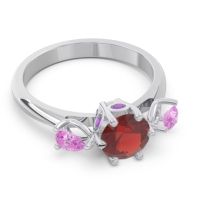 Three Stone Pear Taraggana Ring