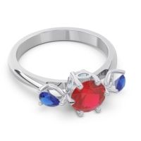 Three Stone Pear Taraggana Ring