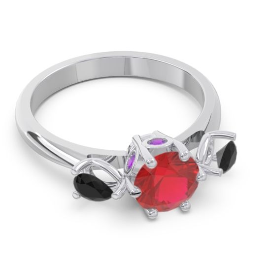Three Stone Pear Taraggana Ring