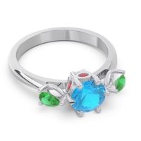 Three Stone Pear Taraggana Ring