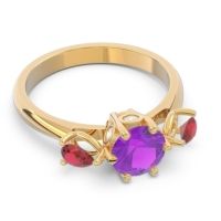 Three Stone Pear Taraggana Ring