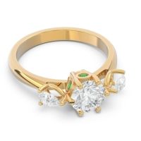 Three Stone Pear Taraggana Ring
