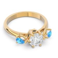 Three Stone Pear Taraggana Ring