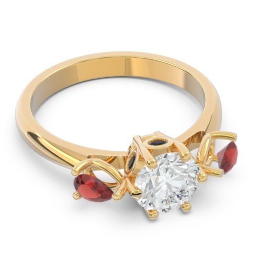 Three Stone Pear Taraggana Ring