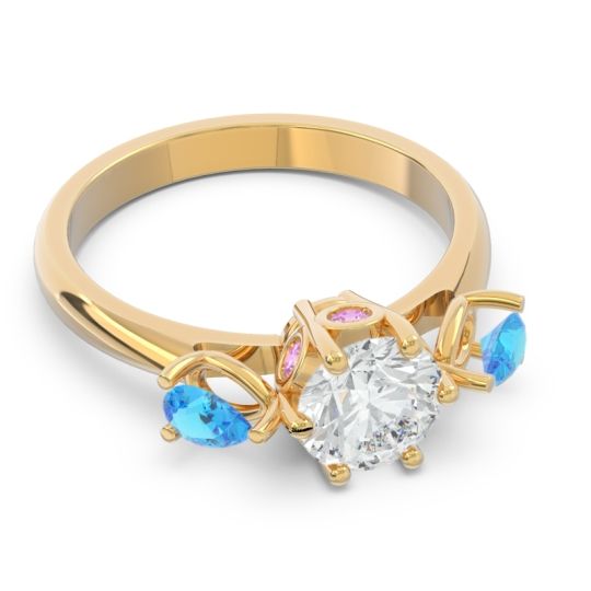 Three Stone Pear Taraggana Ring