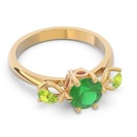 Three Stone Pear Taraggana Ring