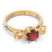 Three Stone Pear Taraggana Ring