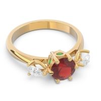 Three Stone Pear Taraggana Ring