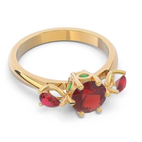 Three Stone Pear Taraggana Ring