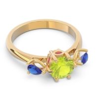 Three Stone Pear Taraggana Ring