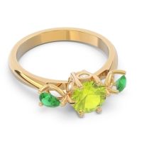 Three Stone Pear Taraggana Ring