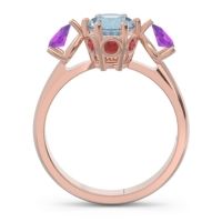 Three Stone Pear Taraggana Ring