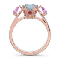 Three Stone Pear Taraggana Ring