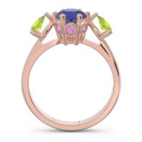 Three Stone Pear Taraggana Ring