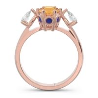 Three Stone Pear Taraggana Ring