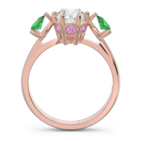 Three Stone Pear Taraggana Ring