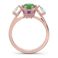 Three Stone Pear Taraggana Ring