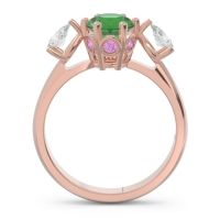 Three Stone Pear Taraggana Ring