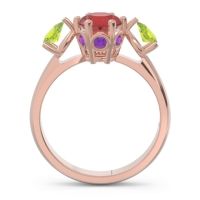 Three Stone Pear Taraggana Ring