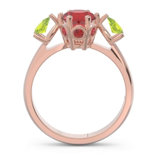 Three Stone Pear Taraggana Ring