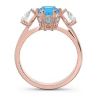 Three Stone Pear Taraggana Ring