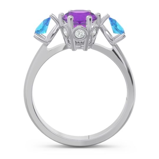 Three Stone Pear Taraggana Ring