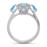Three Stone Pear Taraggana Ring