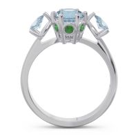 Three Stone Pear Taraggana Ring