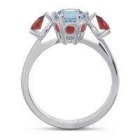 Three Stone Pear Taraggana Ring