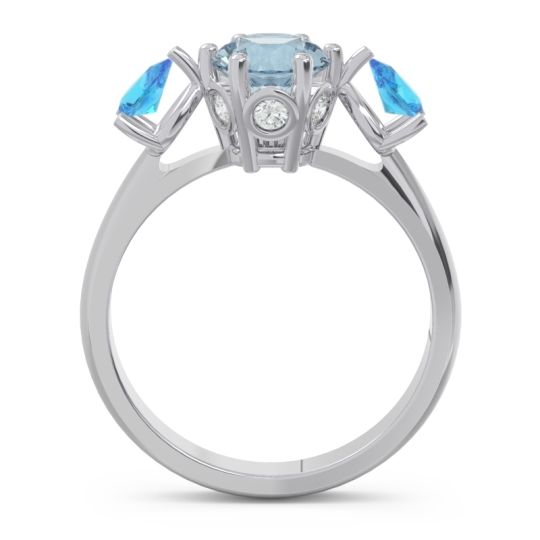 Three Stone Pear Taraggana Ring